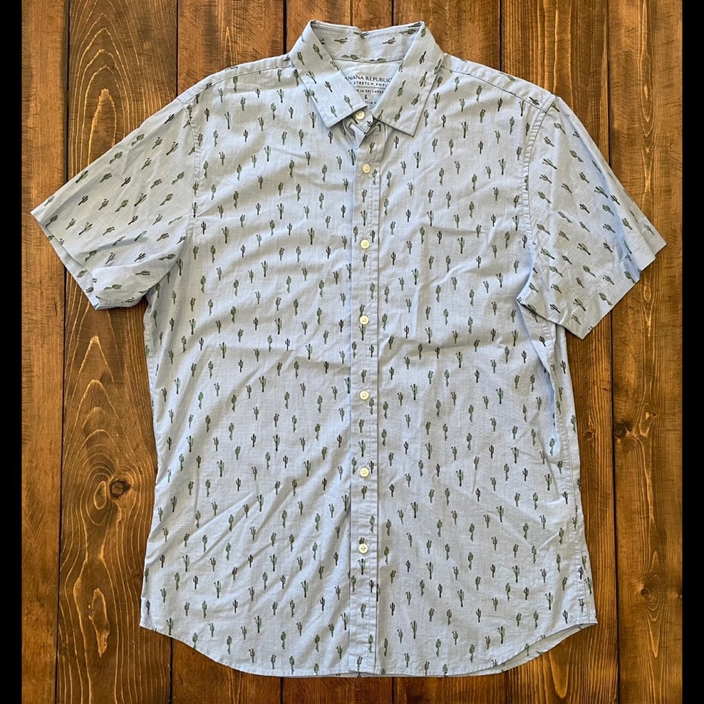 Banana Republic Luxe Stretch Poplin - Grant Slim Fit - Size Large